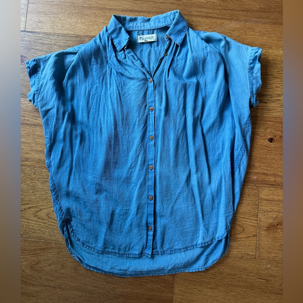 Madewell Light Blue Denim Top